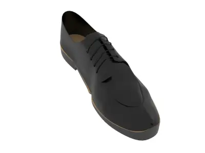 Men Leather Shoe 3D model