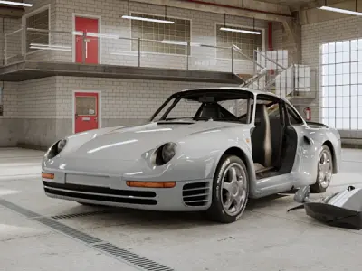 Porsche 959 Sport 1988 - Car Classic Low-poly 3D model