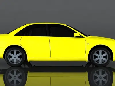Audi S4 2002 Low-poly 3D model