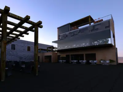 Revit Restaurant and Cafe 3D model