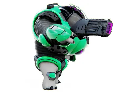 ALIEN TROOPER 12-V  Rigged for Unreal Engine - Unity - MIXAMO 3D model