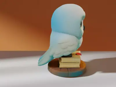 Hedwig-Inspired Stylized Owl 3D model