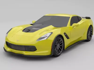 Chevrolet Corvette C7 Z06 2014 Low-poly 3D model