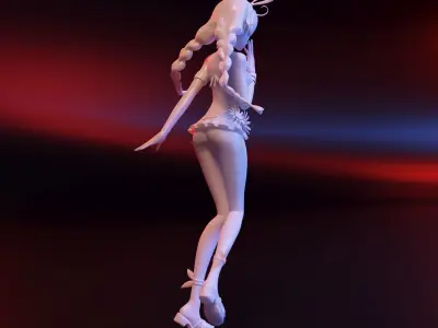 Anime girl 3D print model