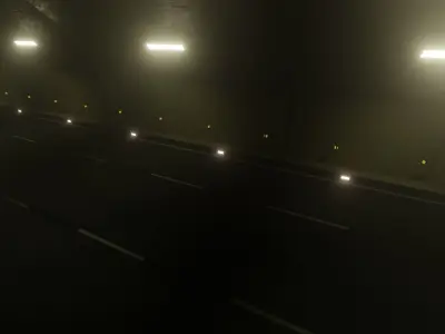 Road Tunnel Free low-poly 3D model