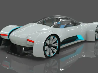 Futuristic Hyper Car Original Design 3D model
