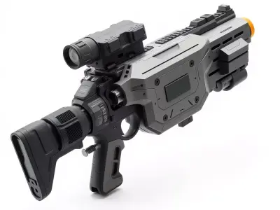 Tactical Blaster model pack Low-poly 3D model