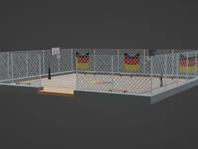 Basketball Stadium - Germany Low-poly 3D model