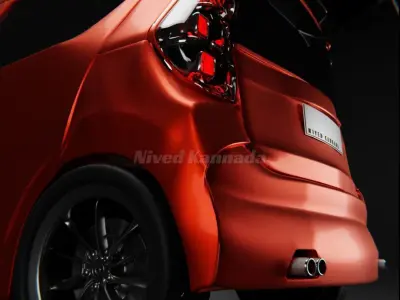 Ritz Sport Edition Car Hatchback Rigged and Ready for Animation Low-poly 3D model