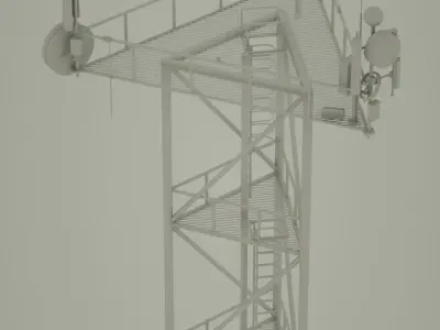 Antenna telecommunication tower 3D model