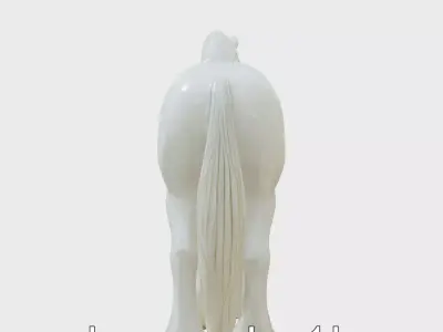 Clydesdale Horse with Feathered Fetlocks 3D Model Low-poly 3D model