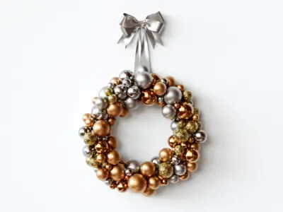 Christmas Bauble Wreath 3D model