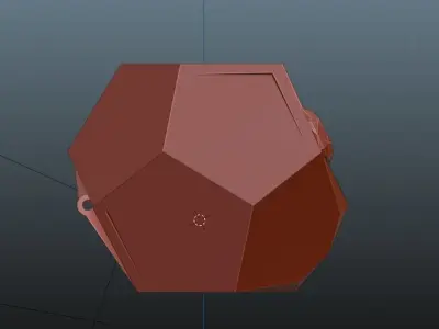 dedecahedron box with hinge  3D print model