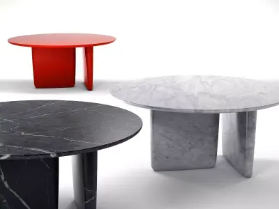 Tobi-Ishi table with rectangular shape 3D model