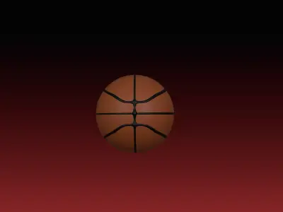 Stylized basketball 3D model  Low-poly 3D model