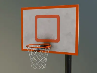 Basketball Hoop Low-poly 3D model