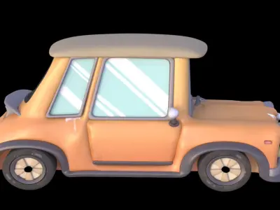 Cars Cartoon Low-poly 3D model