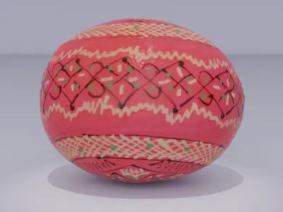 Easter egg 03 Low-poly 3D model