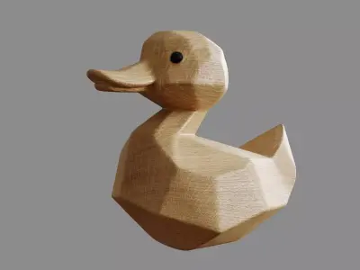Wooden Duck 3D model