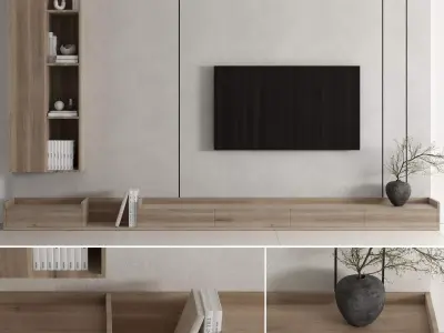 Tv Wall Set 08 3D model