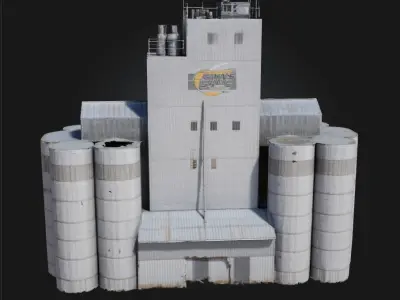 Grain Silo Complex  Industrial Backbone of Rural Infrastructure 3D model