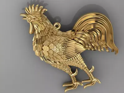 Roster Chicken Pendant 3D print model