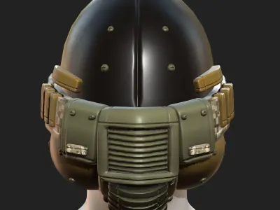 Helmet plastic mask protection pollution  Low-poly 3D model purchase