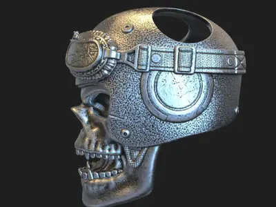 skull pendant jewelry Biker helmet vol4 3D print model