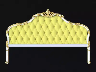 headboard ornate gold 3D model