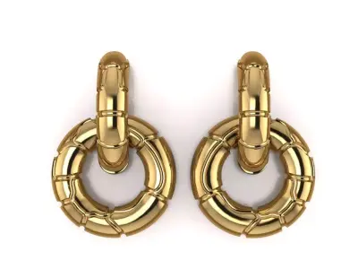 The Meridian Hoops Earring jewelry 3D model - for her 3D print model