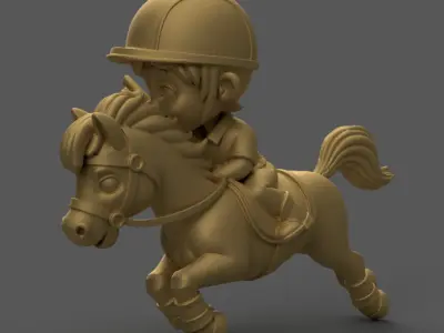 Fun 3D Pony Model for Kids  Perfect Desk Decor without base 3D print model