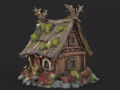 Fantasy Cottage High Detail 3D model