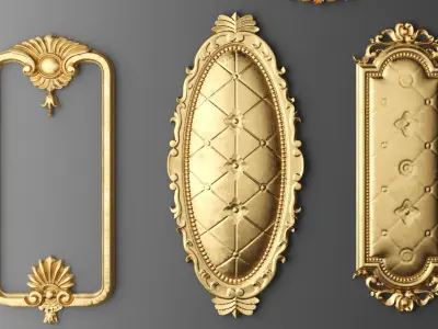 Rosette Molding set 2 3D model