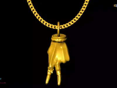 peace Sign pendant charms - one inch pendant 3D print model