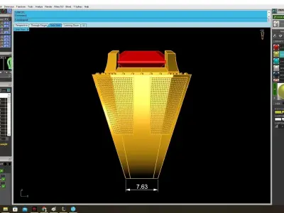 Luxury Octagon Gemstone Ring with Diamond Halo 3D Model 3990 3D print model