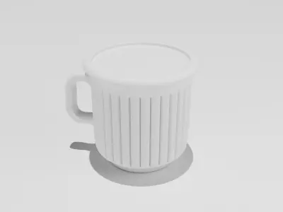 Tea coffee mug with saucer or cover Free 3D model