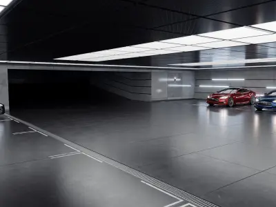 Modern Underground Car Garage 3D model