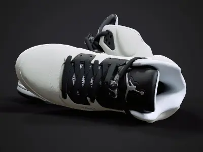 Air Jordan 5-retro sneaker 5 Low-poly 3D model