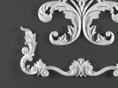 ornamental classic decoration 3d model vol 24 3D model