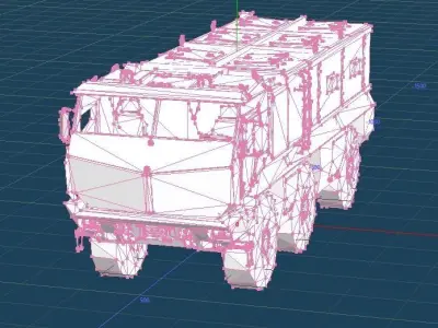 Kamaz-63968 Tayfun  Low-poly 3D model