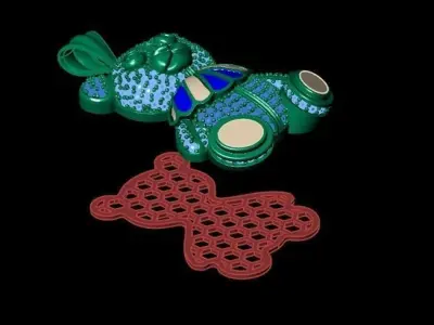 teddy necklace 3D print model