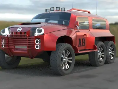 nissan old concept Low-poly 3D model
