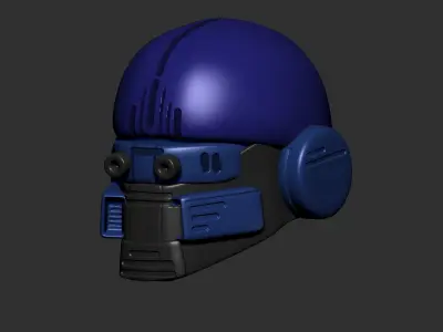 helmet high poly sculpt 3d printable ver 7 3D model 3D model 44