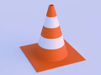 Traffic Cone Free low-poly 3D model