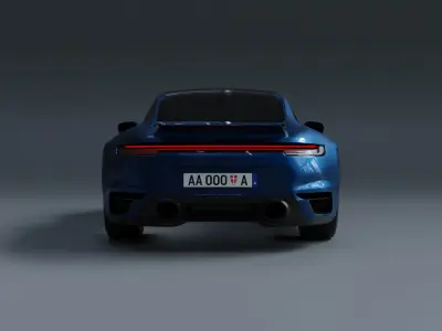 Porsche 911 Turbo S with Environment by Nikdox 3D model