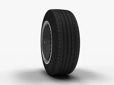 Knight Rider Wheel Low-poly 3D model