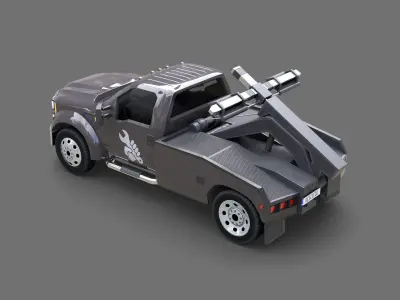 Tow Truck Low-poly 3D model