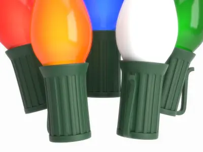 Christmas Light C7 Low-poly 3D model