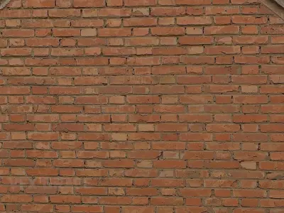 Red Brick Wall 009 3D model