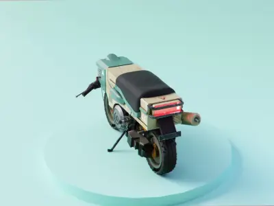 Cyberpunk Moped Vehicle 3D model
